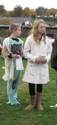 Chester celebrates the haunting season Ryan, 8 and Julie Malone, 11, of Chester (Photo by Ginny Privitar)