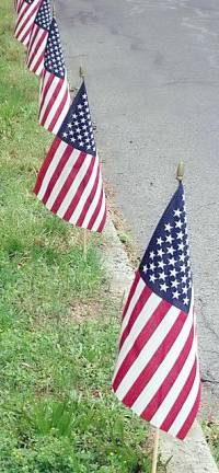 More than 700 flags were displayed on South Street. The flags lined both sides of the road, as well as South Church Street and Parkway for Memorial Day and July 4th.