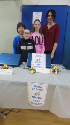 A fun night for science and math Toni Keglovita, fifth-grade science teacher; Simon Riegelhaupt; Alexandria Cox; and Cathy O’Hara, STEM teacher