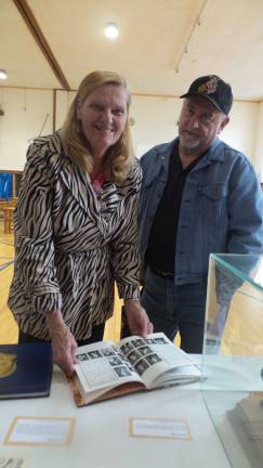 CJ Hooker, like it was yesterday Irene Korycki, who graduated CJ Hooker in 1968, shares yearbook memories with husband, Richard Simpson at CJ Hooker Museum (Photo by Frances Ruth Harris)