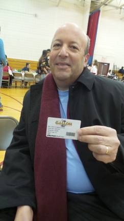 Hundreds give at Goshen blood drive Joel S. Finkelstein, a member of The Gallon Club, waiting to give (Photo by Frances Ruth Harris)
