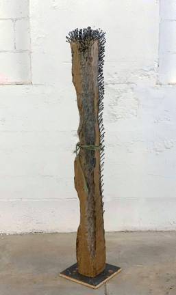 Figurative paintings, drawings, and sculpture at SUNY Orange Totem IV