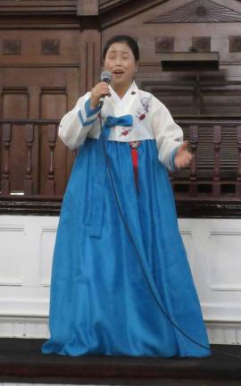 Korean Cultural Night dazzles the community Vocalist Kyungsook Han (Photo by Ginny Privitar)