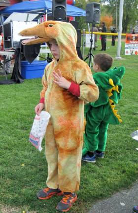 Chester celebrates the haunting season Liam Curtin, 6, of Chester, makes a pensive pteradactyl (Photo by Ginny Privitar)