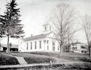 This is a 1901 photo of the Chester Methodist Episcopal Church from the archives of the Chester Historical Society.
