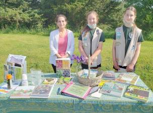 You can find out all you need to know about creating your own garden at the Chester Public Library. And pick up some veggies and flowers being grown in the library’s outdoor garden by Chester Girl Scouts Abigail Ferraro and Carlie Cambria. Photos provided by Kerry Cambria.