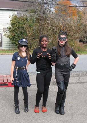 Chester celebrates the haunting season Kendra Jones, 9; Autumn Tyler, 10; and Bella Bertram, 10, all of Chester (Photo by Ginny Privitar)