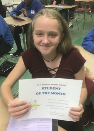 13 named September Students of the Month at C.J. Hooker Middle School 13 named September Students of the Month at C.J. Hooker Middle School