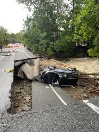 Car crash on Route 32 in Woodbury on Sunday, July 9. Photo via Facebook poster Michael G.