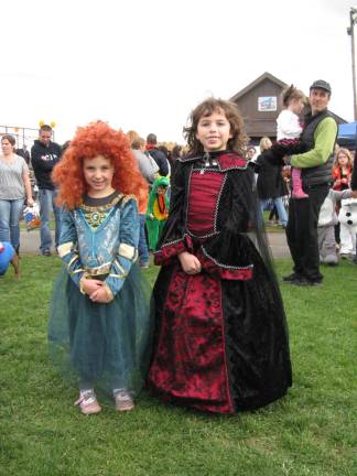 Chester celebrates the haunting season Cate Farrell and Melissa Rosado, both of Chester (Photo by Ginny Privitar)