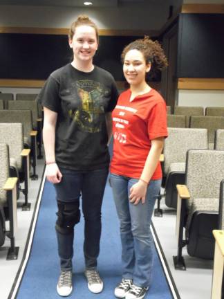 Kayleigh Holton and Emily Perez, stage manager and assistant manager (Photo by Ginny Privitar)