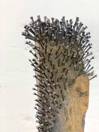 Figurative paintings, drawings, and sculpture at SUNY Orange Totem IV (detail)