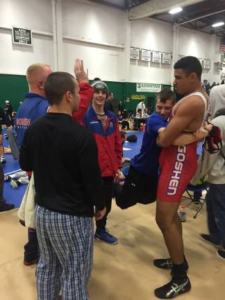 Wrestlers to honor Lance Golubinski on his Leap Day birthday The Goshen Wrestling Team, 2016: Ryan Ellefsen’s win at Eastern States (Photo provided)