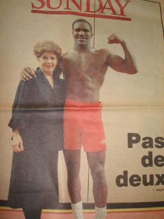 Marya Kennett remembered as a woman ahead of her time A photo of Marya Kennett and boxer Evander Holyfield that appeared in the Sunday Times Herald Record, April 21, 1991.
