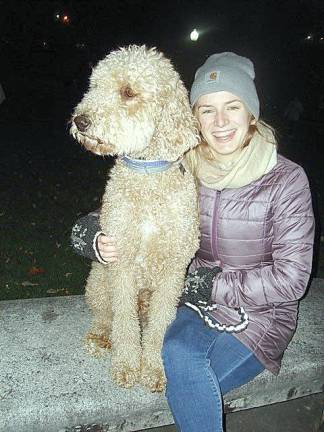 Among the tree lighting celebrants was Golden Doodle, Charlie. “He’s