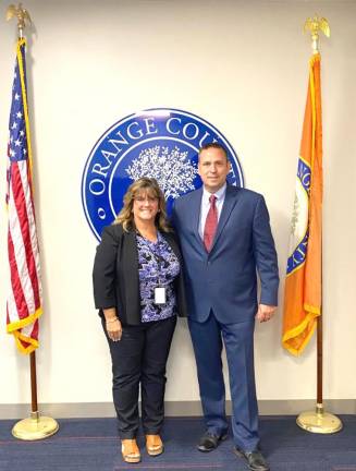 Greenwood Lake resident to head OC General Services Dept. Reneé Arnold-O’Regan with County Executive Steve Neuhaus.