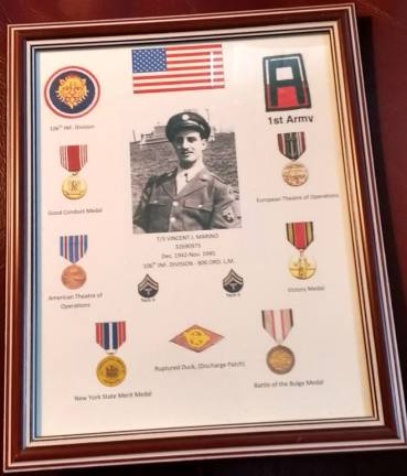 Vinnie Marino survived the Battle of the Bulge — only to have his life threatened by a fellow American Vinnie Marino's medals from the war (Photo provided)