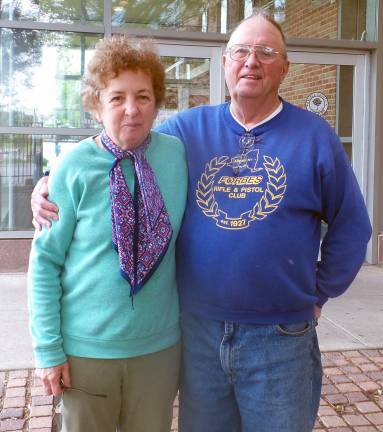 Horse deaths trial wraps up Lucy and Ernie Muller, Friends of Justice for the Horses of Argus Farm, arrive at court on day eight (Photo by Frances Ruth Harris)