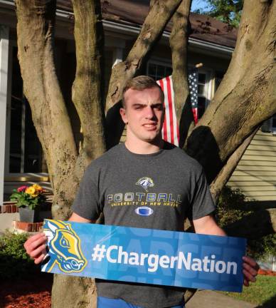 Joey Heisler, a West Milford High School senior, is headed to University of New Haven on August 24 to play football and study criminal justice. “If they feel it’s safe for us, then I have no concerns,” he said.