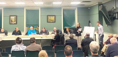 The Goshen Town Planning Board hears a proposal on a solar farm.