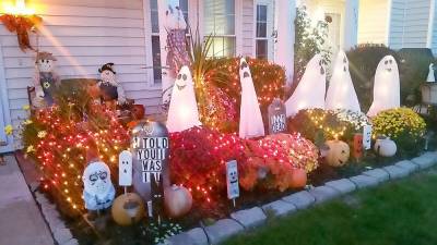 Chris Hartmann shared these photos of his Halloween display at his home in Whispering Hills in Chester.