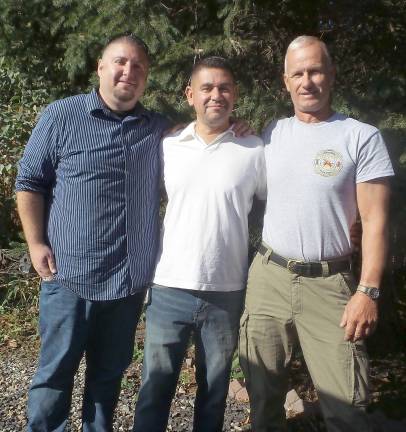 Democratic candidates for town board (from left): Stephen Keahon, Orando Perez, and Tom Becker