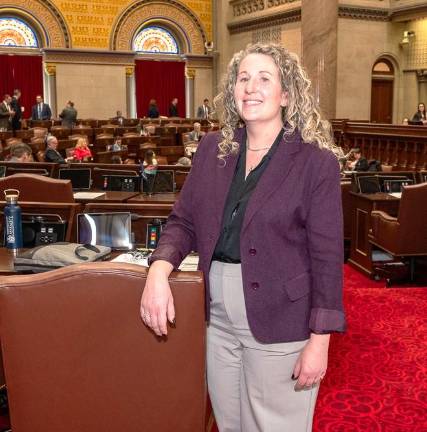 SUNY Orange alum shares adult student insight SUNY Orange alum Jennifer Knox on the floor of the New York State Assembly. Photo provided