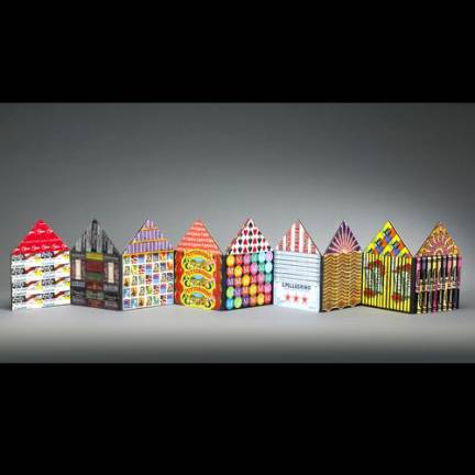 Reuse, reduce, and make art "The Neighborhood" by Mary Ann Lomonaco