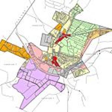 Village of Chester zoning map.