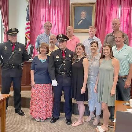 Sgt. Gregory A. Kelemen is joined by his family.