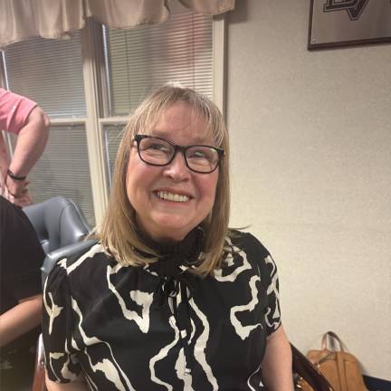 Busy month at DVSD School Board President Pam Lufty during the OCR discussion. Photo by Melinda Compton.