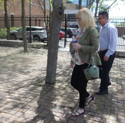 Disturbing images of horse abuse shown as Ryan's trial continues Jeanne Ryan arrives at the courthouse in Goshen on Friday, day three of the bench trial (Photo by Frances Ruth Harris)