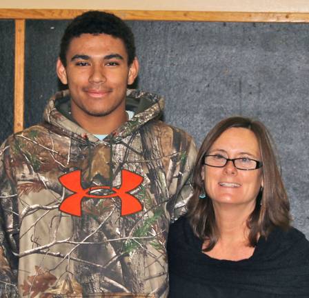 High school students honored as 'Goshen Greats' Ryan Ellefsen with guidance counselor Laura Dubatowka