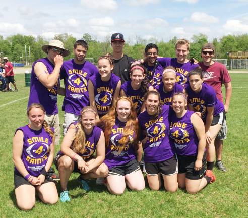 Class assignment prompts students to take action in community Goshen High School students participated in the Powder Puff Football Game, raising $2,100 for the Meghan Sager Fund and Smile for Saints. The event was organized by senior Madison Heinrich. Back row, from left, Tom Giordano, Dean Knapp, Robert Hensey, Advaita Rao-Sharma, Joseph Hensey, Dustan Winship. Middle row, from left, Dionna Reynolds, Katey Merenyi, Julia Episcopio, Melissa Esposito. Front row, from left, Alex Baselice, Madison Heinrich, Ayla Devenney, Haley Welshoff, Ally Bouchard. (Photo provided)