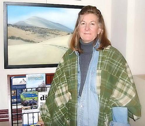 Goshen artists following where the road leads Artist Pat MacDonald asks viewers to decide: Which path will you take in life? The high or the low? She’s standing with her oil painting entitled “Decisions.