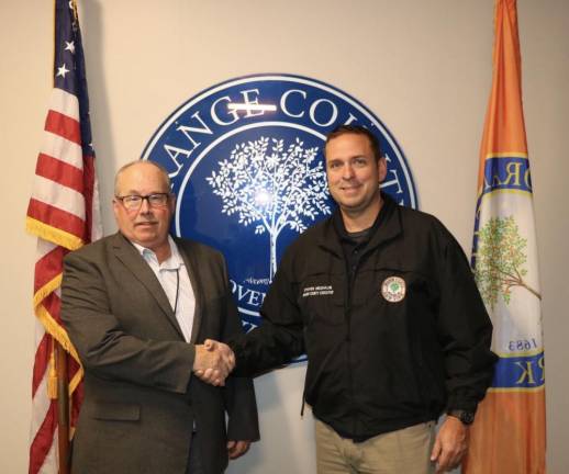 Eric Ruscher and County Executive Steve Neuhaus