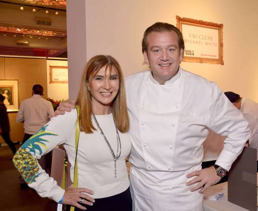 Michael white Returns to the Art of Food Michael White and Nicole Miller at the 2015 Art of Food event.