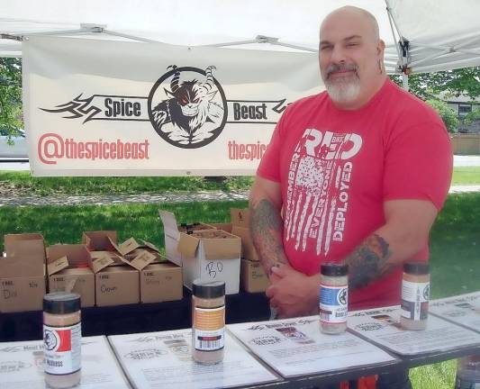 Spice Beast owner, Bill Corrado, offers chemical free spice blends and rubs to enhance meats, salads and soups.