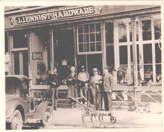Historical images on display The JJ Ennist Hardware Store on Vineyard Avenue circa 1935.