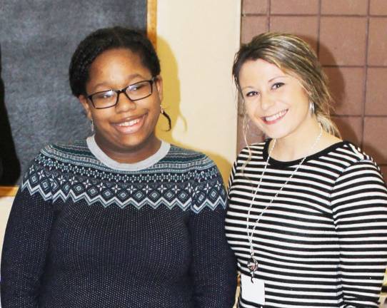 The Goshen Greats Brianna Thompson with Family and Consumer Science teacher Lisa Bellotto