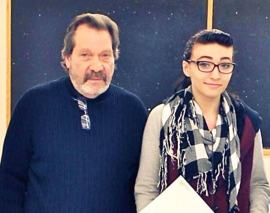 High school students honored as 'Goshen Greats' Moira Aitchison with Student Services director Joe Palancia