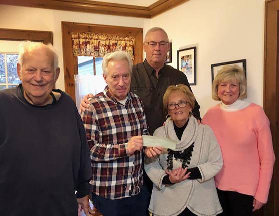 L-R: Board Chair William J. Murray, Board Vice President George Casale, Board President Steve Jones, Auxiliary Co-President Donna Drybred, and Auxiliary Co-President Eveline White.