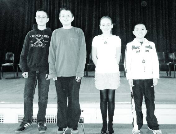 Middle schoolers take on the world in Geography Bee The top four winners (from left): Ryan Garton, second place; Alexander Gross, fourth place; Olivia Klugman, third place; Jesse Shih, first place.