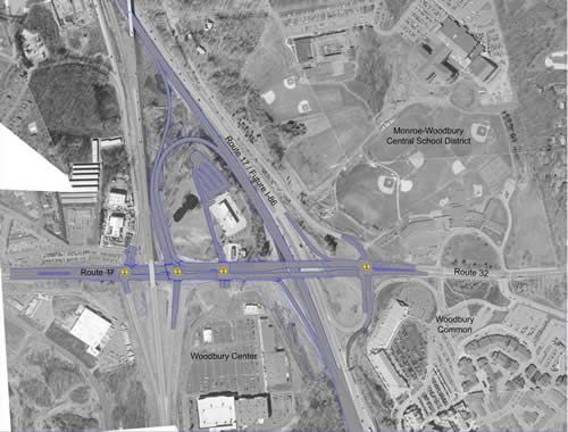 Cuomo announces accelerated plan to improve Woodbury I-87 Interchange Photo provided by NYS DOT The plan to improve traffic around the Woodbury Common Premium Outlets has been accelerated, with a project to reconstruct the Woodbury Interstate 87 Interchange at Exit 131 starting as soon as November, Gov. Andrew Cuomo announced Tuesday.