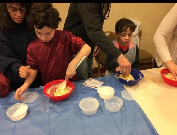 The Silverblatt family attends one of Chabad's events cooking class for kids