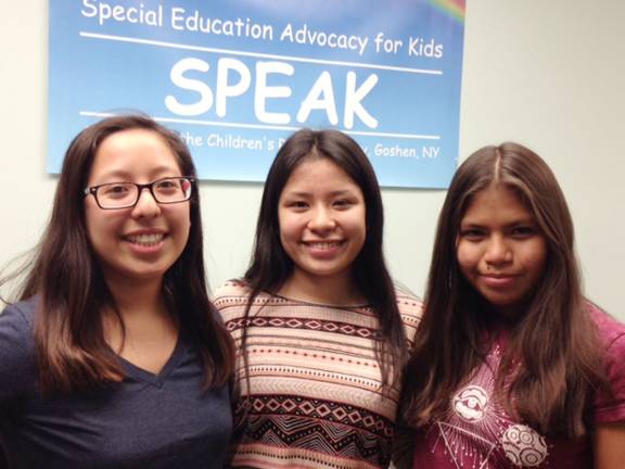 Seniors provide translation services for Project SPEAK From left: Evelyn Palma, Karen Cruz and Veronica Romero (Photo provided)