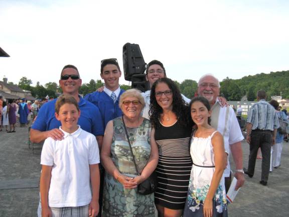 Goshen's Class of 2014 Front (from left): Gabe Terrett, grandma Joan Quaranta, mom Julie Quaranta Terrett, Sofia Terrett. Back: dad Robert Terrett, Christian Terrett, graduate, brother Nico Terrett and grandpa Lee Quaranta.