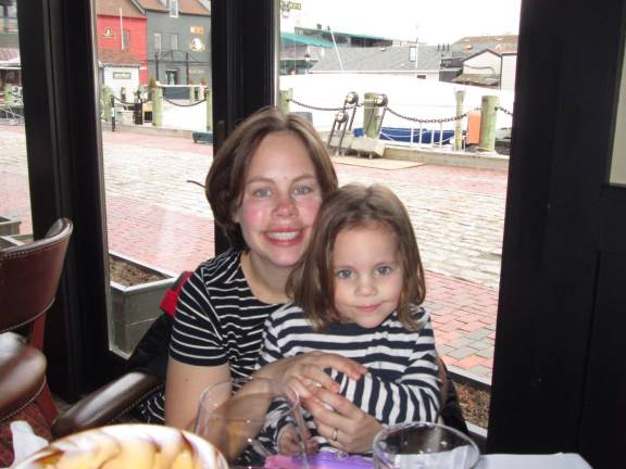 Mommy & Me Contest Amy and Heidi Lloyd of Goshen "Enjoying a delicious dinner in Newport RI."