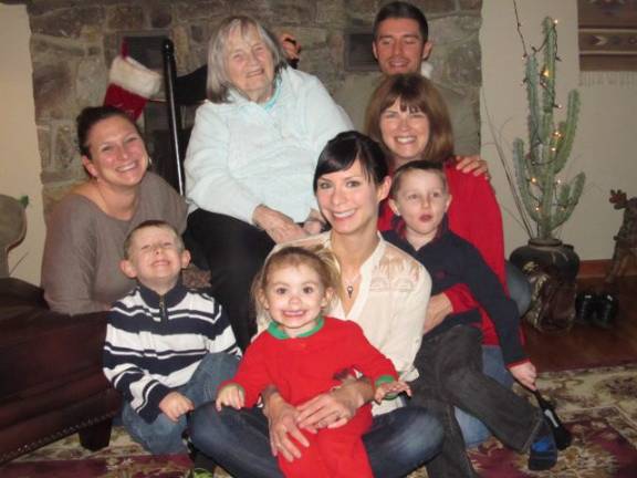 Mommy & Me Contest Margaret Stanton of Chester "And the tree grows. Three and four generations. Mom/ Grandma Betty Brinkerhoff with my sister Susan and her son Jim and daughter Kat along with her daughter Ophelia and myself with my two sons Thomas and Joseph."