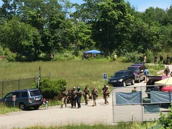 More war games come to Camp LaGuardia Ersatz warriors fight terrorism at Camp LaGuardia (Photo by Edie Johnson)